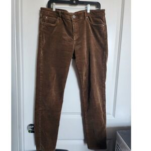 Kut from the Kloth Womens Brown Corduroy Straight Leg Pants Size 14 Chocolate